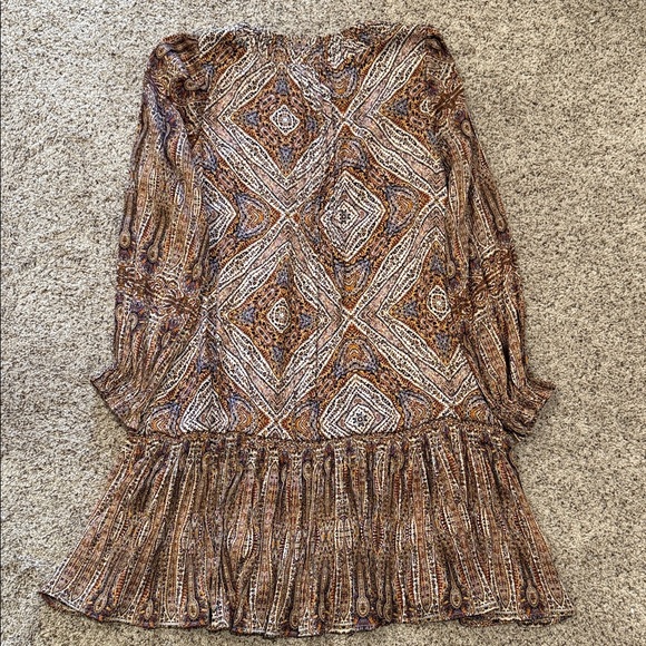 Anthropologie Stylish Brown Patterned Dress - Picture 3 of 4